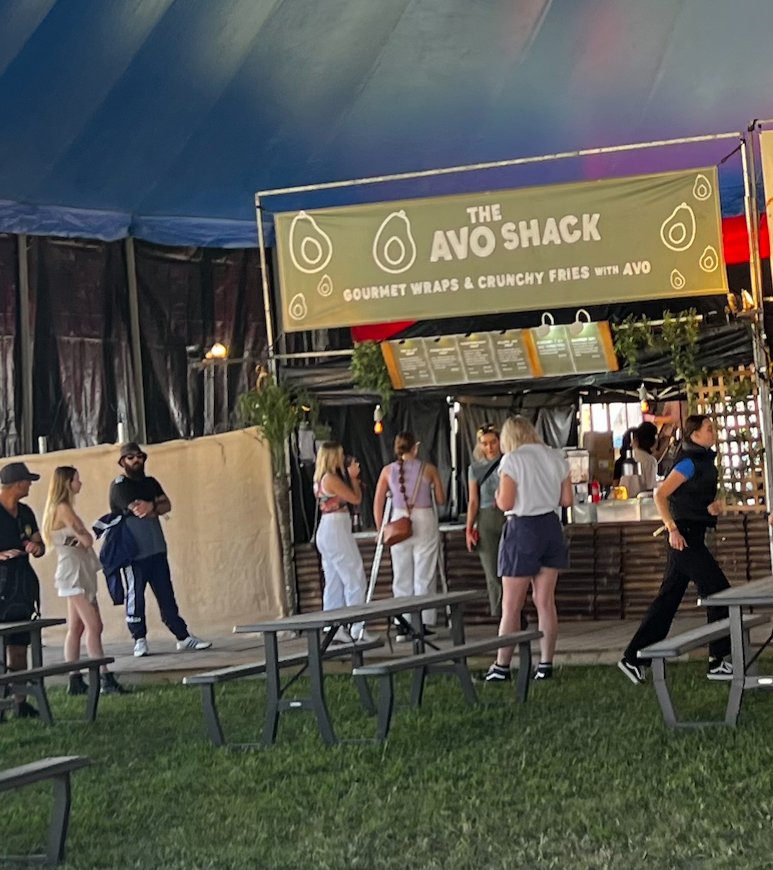 The Avo Shack catering setup at event