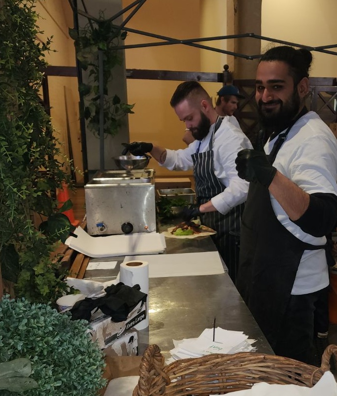 Heirloom avo toast with micro herbs on sourdough